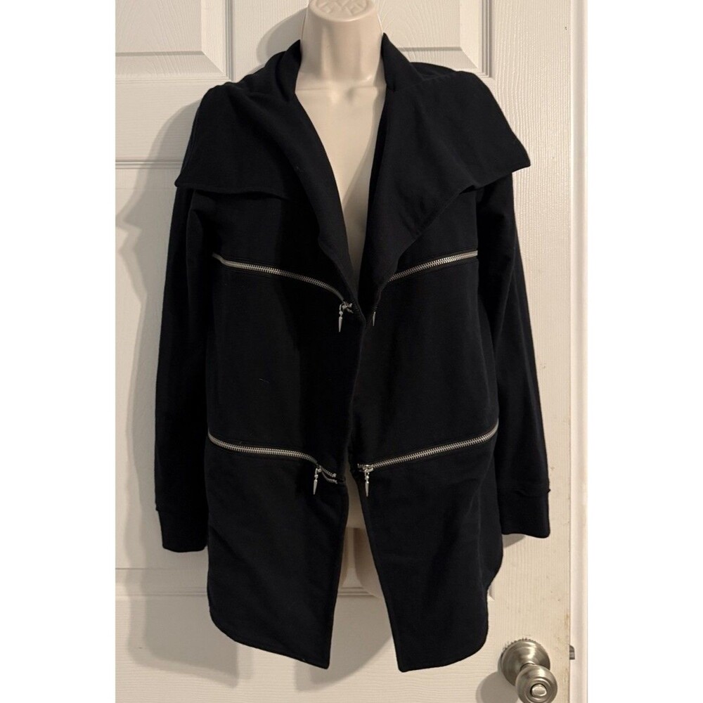 Rock & Republic Women’s Lateral Zippers Classic Rock Jacket Cardigan Sweater S